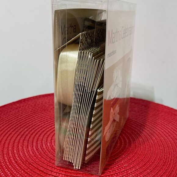 Martha Stewart Matchbox Celebrations 12 box kit Gold and Cream NWT - Picture 4 of 5